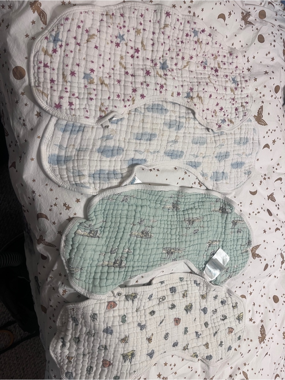 aden + anais White 100% Cotton Harry Potter Iconic Burpy Bib
